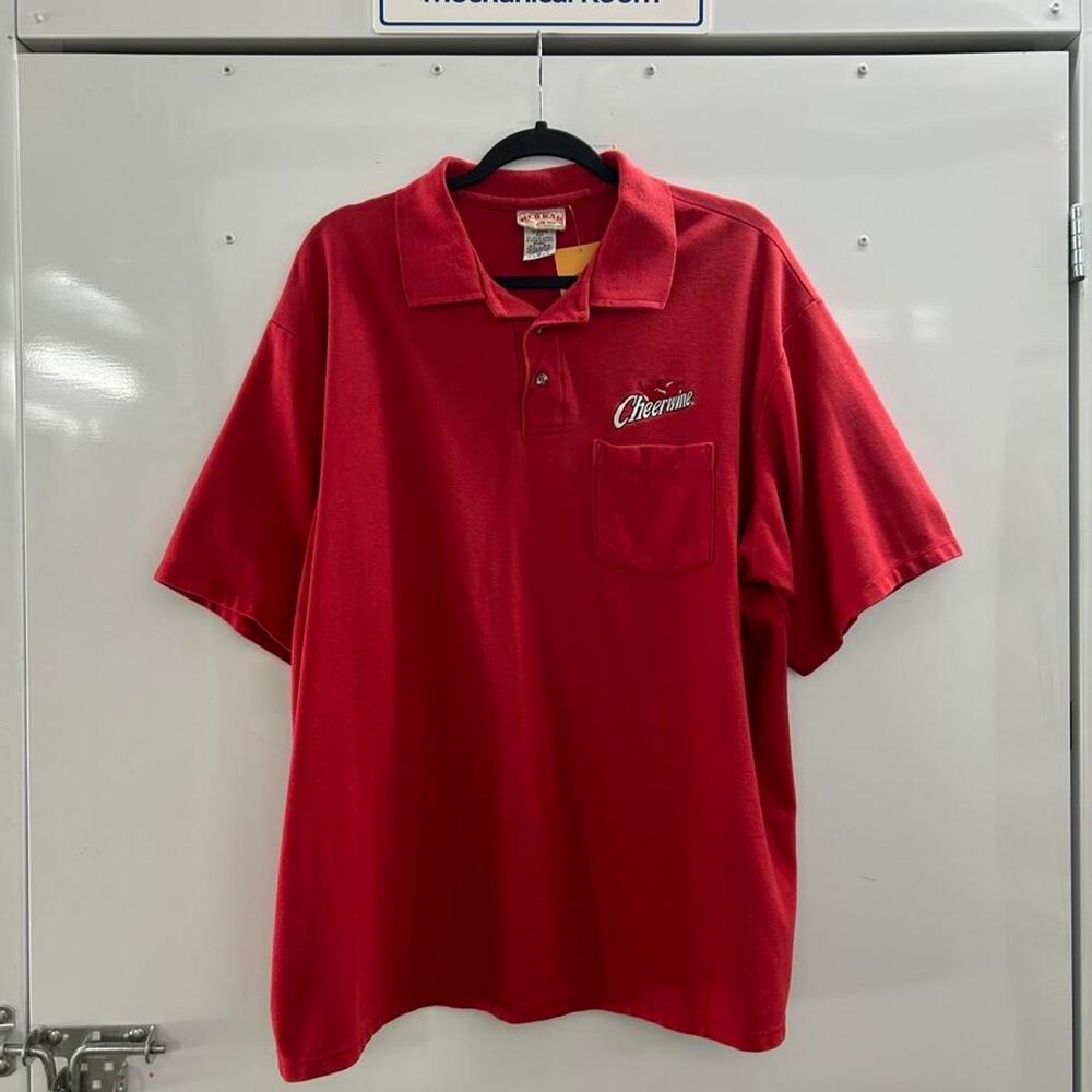 Vintage Cheerwine Embroidered Polo Shirt XL